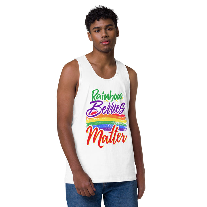 RAINBOW BERRY MATTER MEN’S PREMIUM TANK TOP