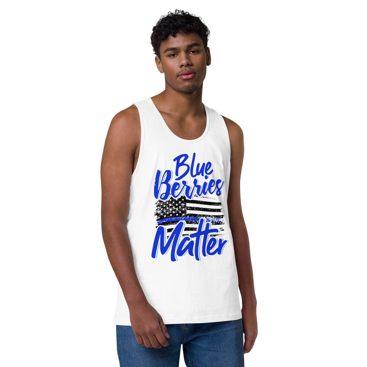 BLUE BERRIES MATTER MEN’S PREMIUM TANK TOP