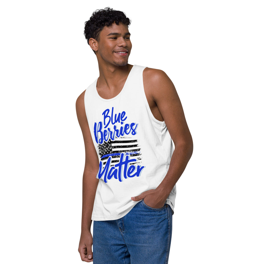 BLUE BERRIES MATTER MEN’S PREMIUM TANK TOP