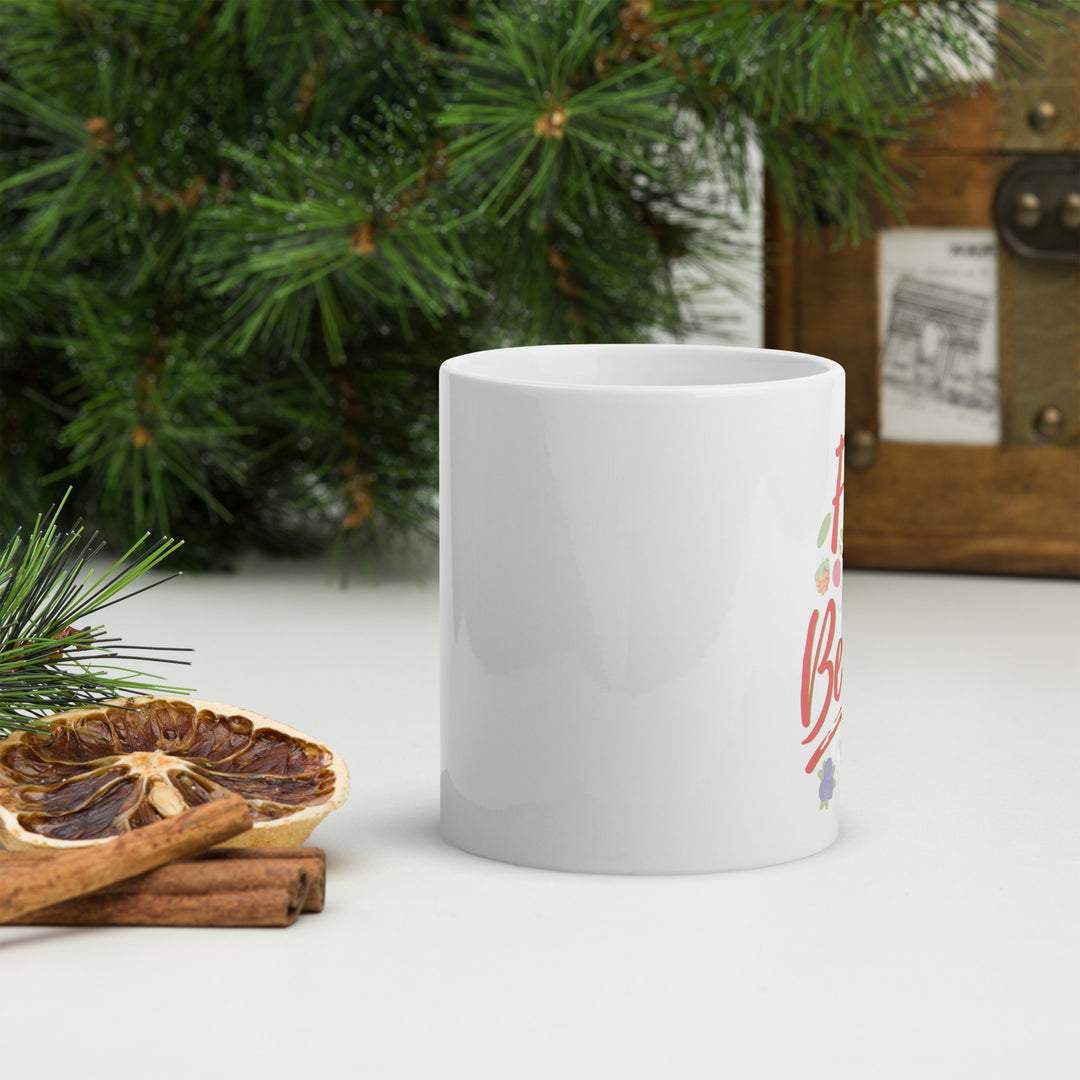 FREE THE BERRIES WHITE GLOSSY MUG