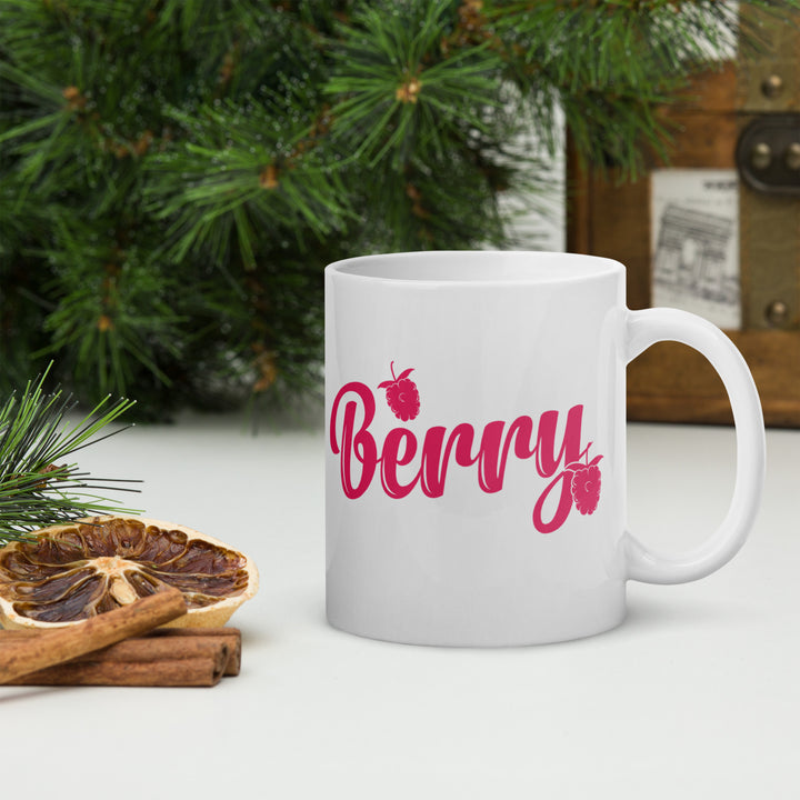 BERRY White glossy mug