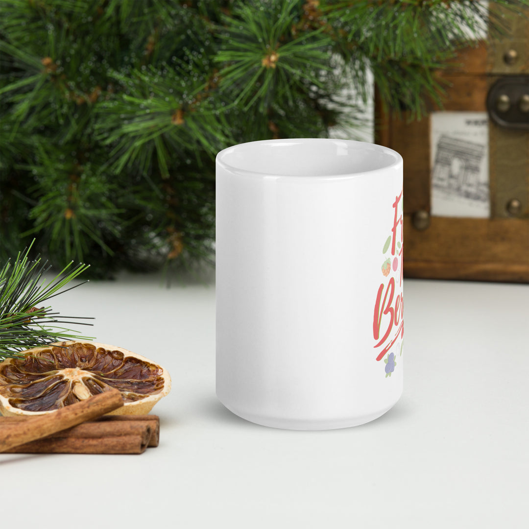 FREE THE BERRIES WHITE GLOSSY MUG