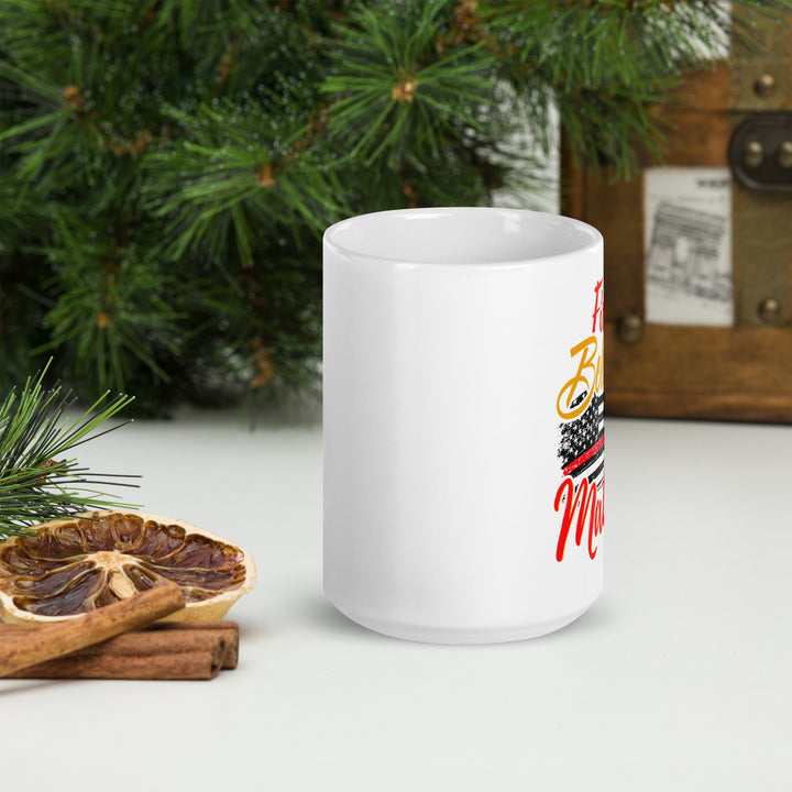 FIRE BERRIES MATTER WHITE GLOSSY MUG