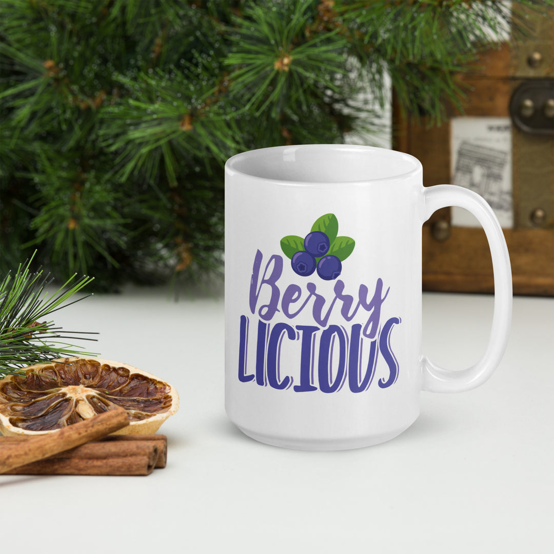 BERRY LICIOUS WHITE GLOSSY MUG