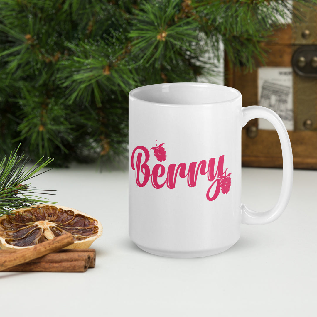 BERRY White glossy mug