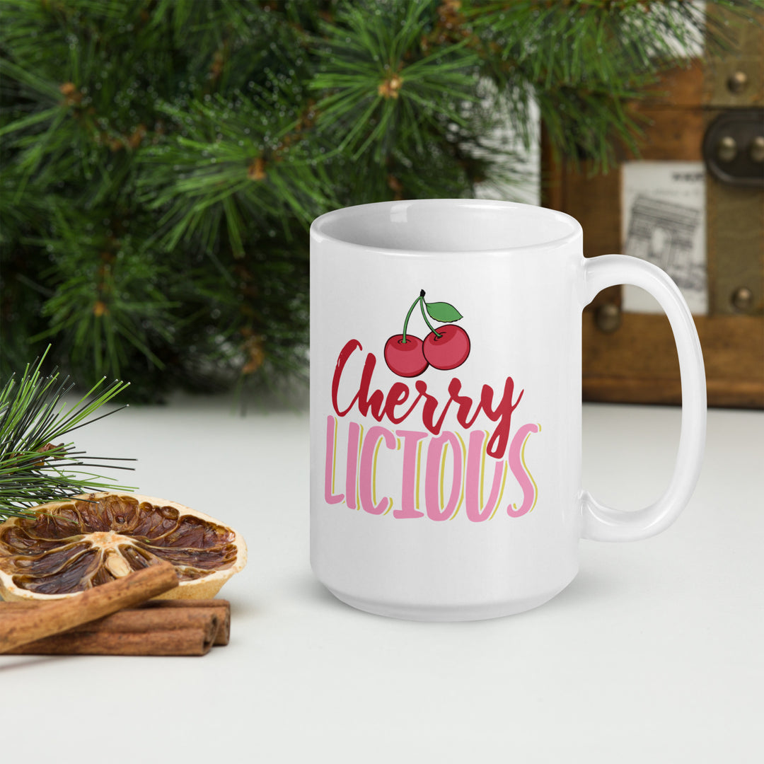 CHERRY LICIOUS WHITE GLOSSY MUG