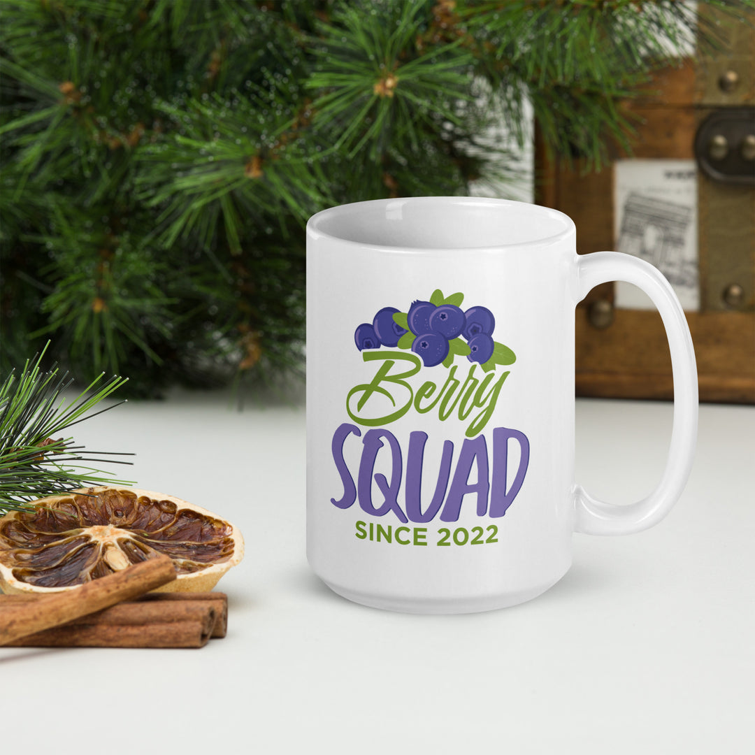 BERRY SQUAD WHITE GLOSSY MUG