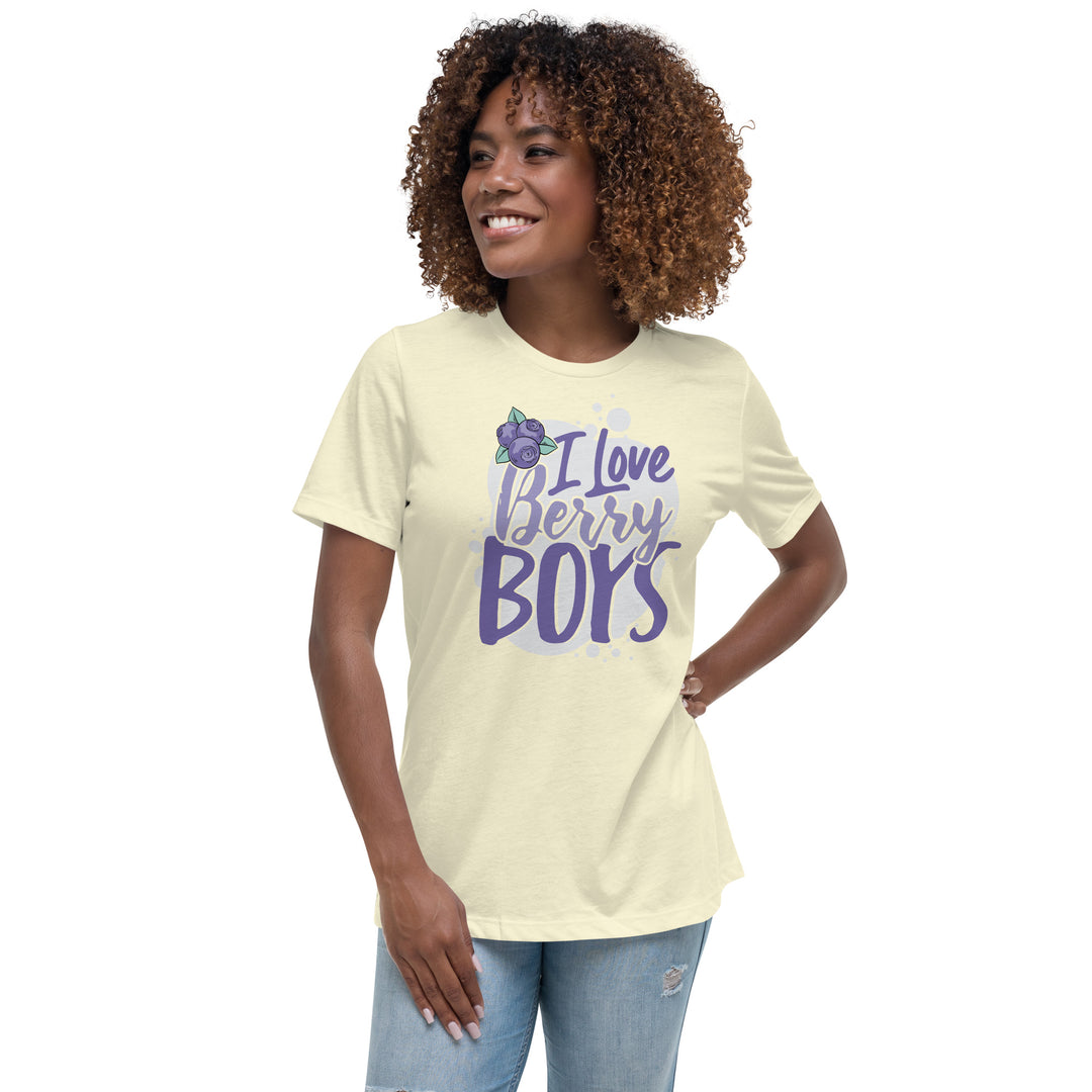 I LOVE BERRY BOYS WOMEN'S RELAXED T-SHIRT