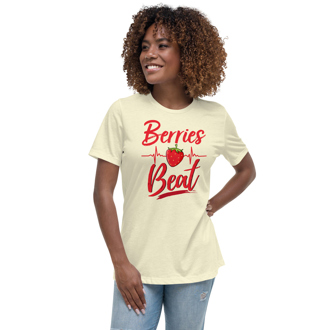 BERRY HEART BEAT WOMEN'S RELAXED T-SHIRT