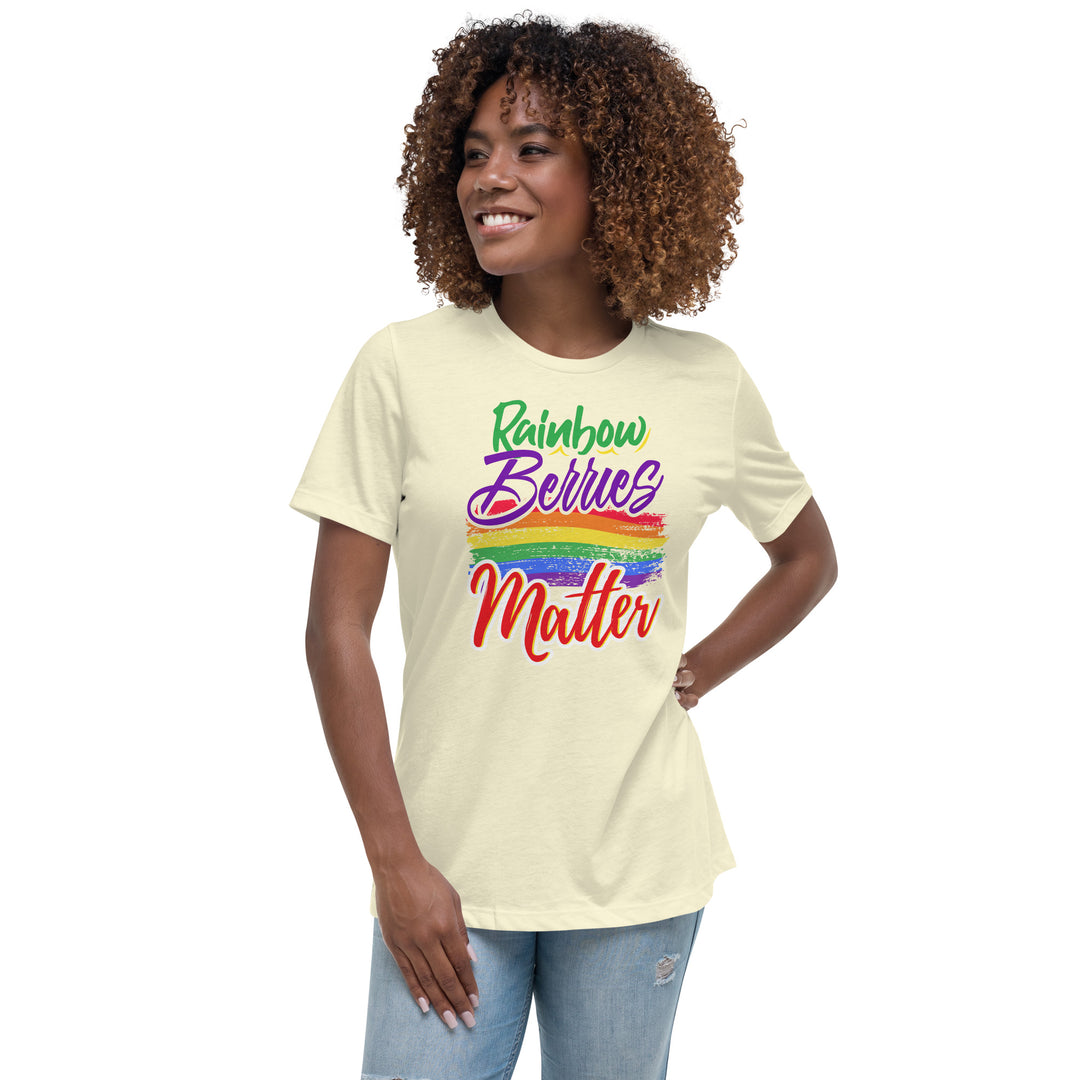 RAINBOW BERRIES MATTER WOMEN'S RELAXED T-SHIRT