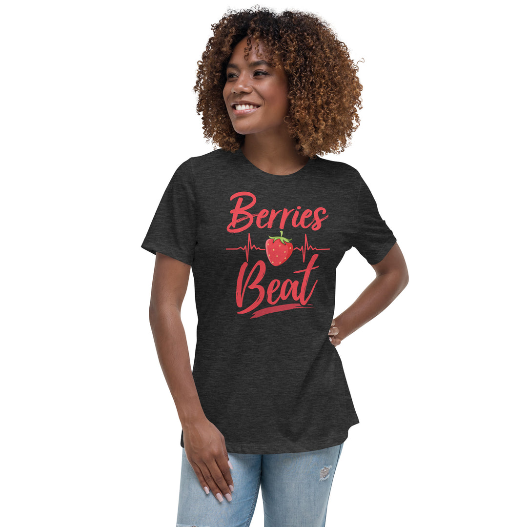 BERRY HEART BEAT WOMEN'S RELAXED T-SHIRT