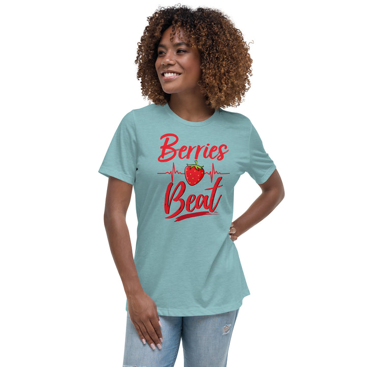 BERRY HEART BEAT WOMEN'S RELAXED T-SHIRT