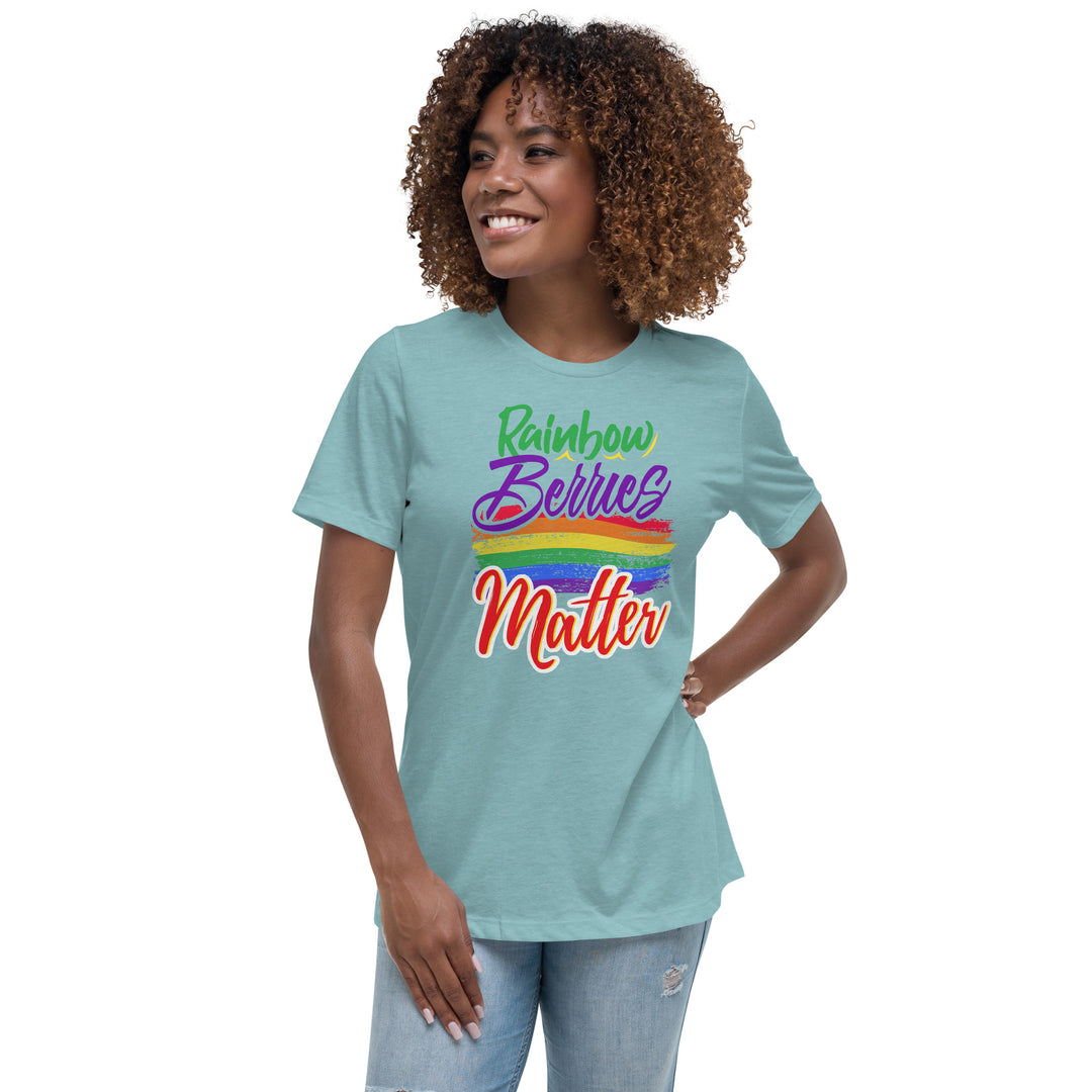 RAINBOW BERRIES MATTER WOMEN'S RELAXED T-SHIRT