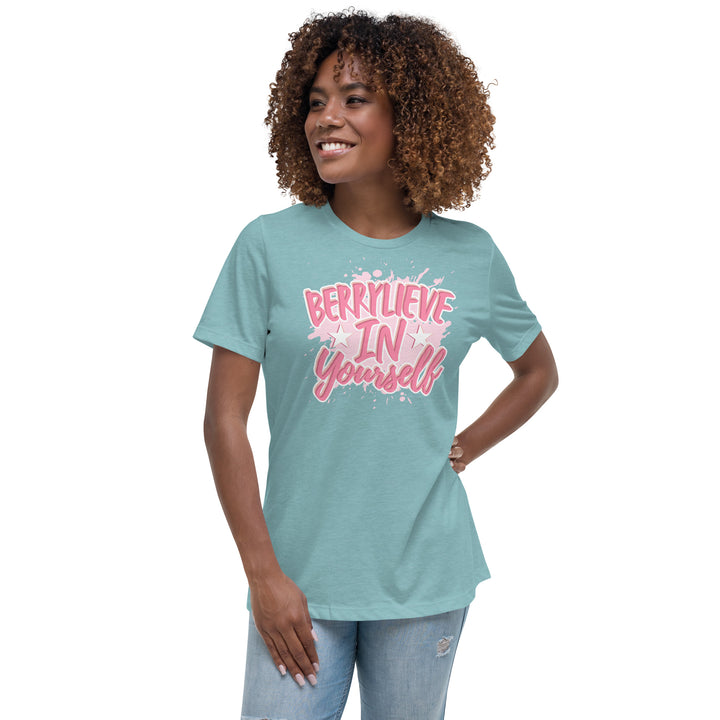 BERRYLIEVE IN YOURSELF WOMEN'S RELAXED T-SHIRT