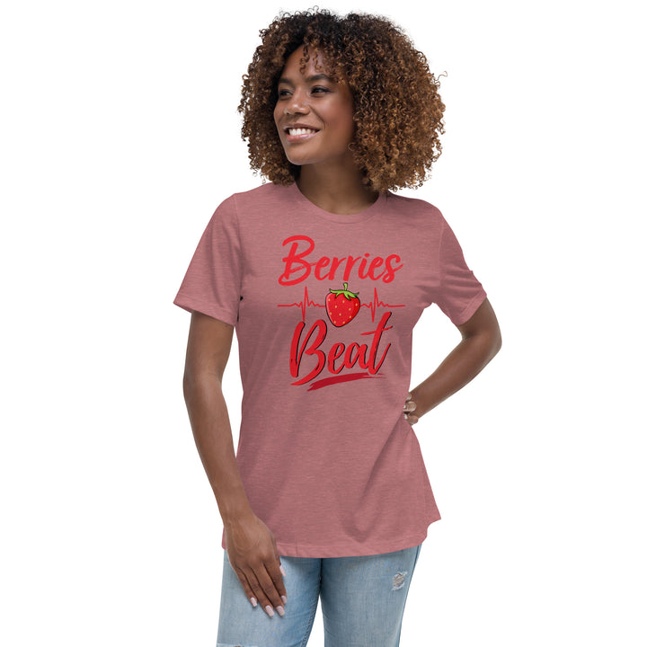 BERRY HEART BEAT WOMEN'S RELAXED T-SHIRT