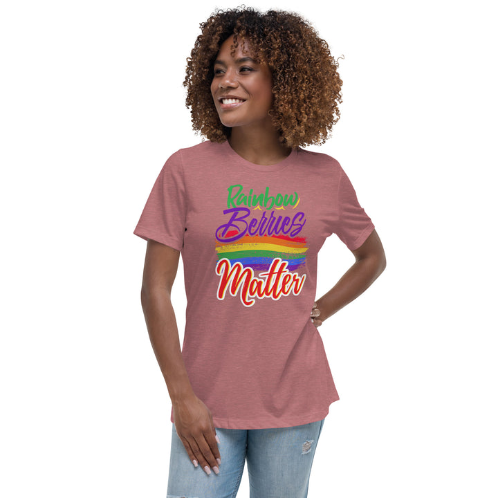 RAINBOW BERRIES MATTER WOMEN'S RELAXED T-SHIRT