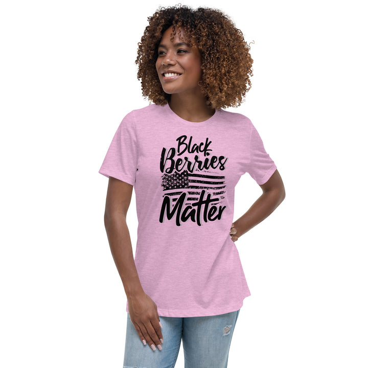 BLACK BERRIES MATTER WOMEN'S RELAXED T-SHIRT