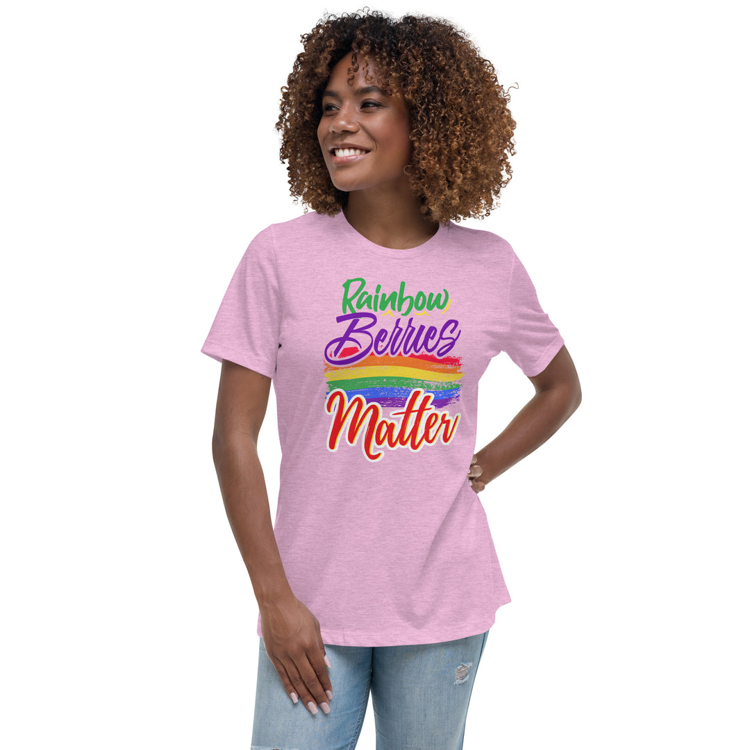 RAINBOW BERRIES MATTER WOMEN'S RELAXED T-SHIRT