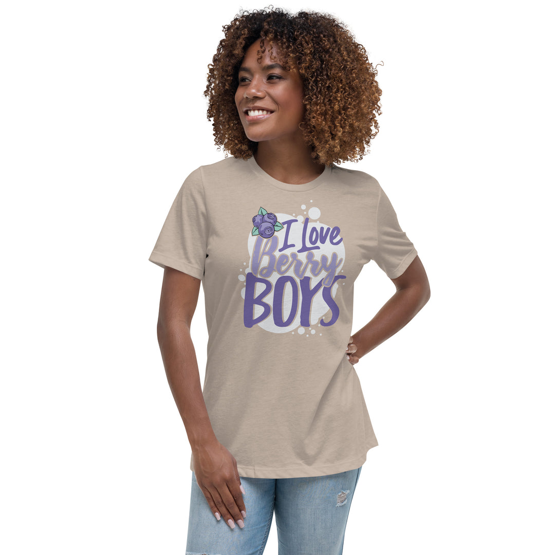 I LOVE BERRY BOYS WOMEN'S RELAXED T-SHIRT