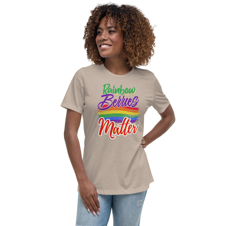 RAINBOW BERRIES MATTER WOMEN'S RELAXED T-SHIRT