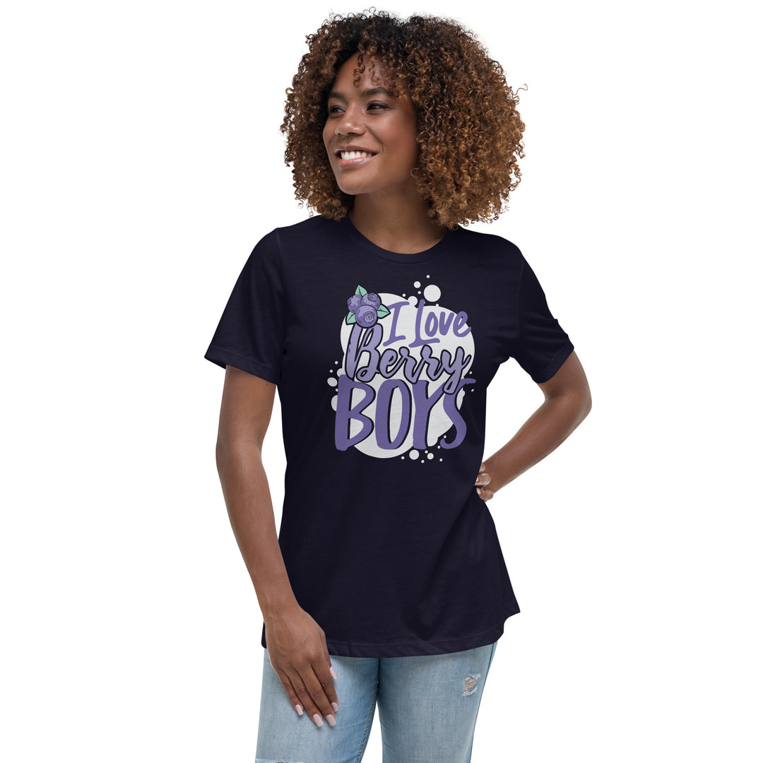 I LOVE BERRY BOYS WOMEN'S RELAXED T-SHIRT