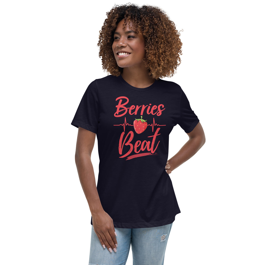 BERRY HEART BEAT WOMEN'S RELAXED T-SHIRT