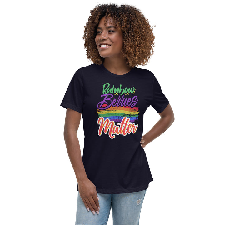 RAINBOW BERRIES MATTER WOMEN'S RELAXED T-SHIRT