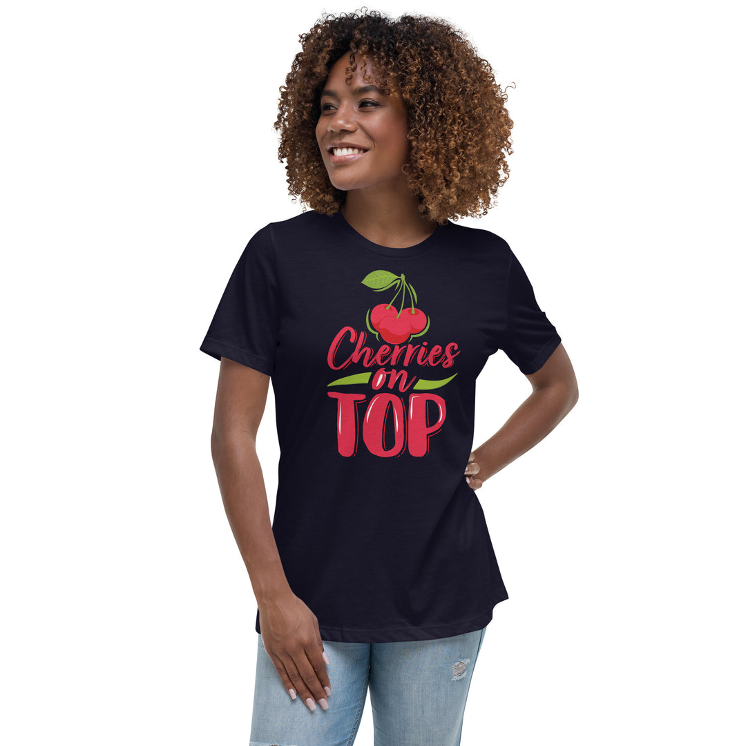 CHERRIES ON TOP WOMEN'S RELAXED T-SHIRT