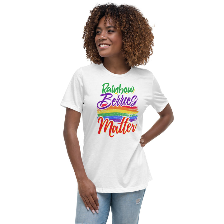 RAINBOW BERRIES MATTER WOMEN'S RELAXED T-SHIRT